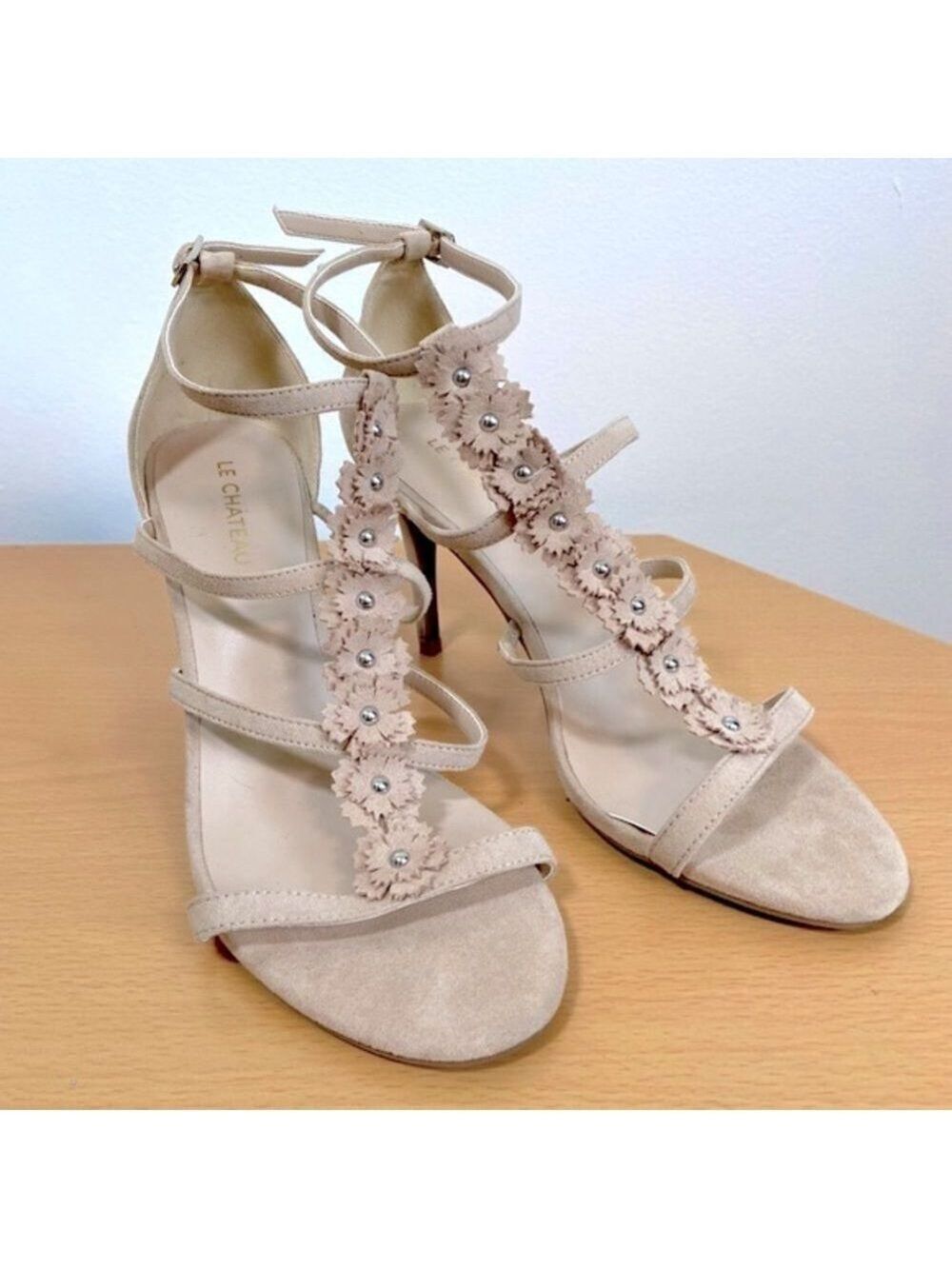 Le Chateau Heels Floral Strappy Size 7